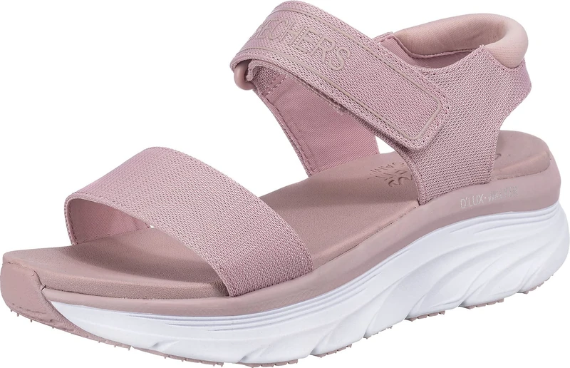 Skechers Women's D'Lux Walker Sandal - Blush Mesh - 4 UK