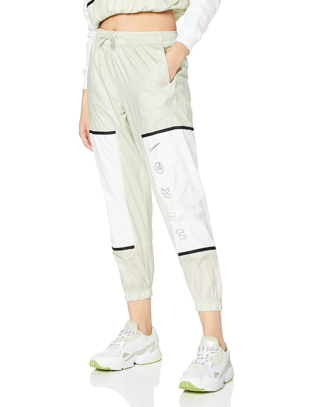 Nike - W NSW Pant WVN Archive RMX, Women's Sports Trousers, Womens, Work Utility Pants, CU6395, Light Bone/White/Black, S