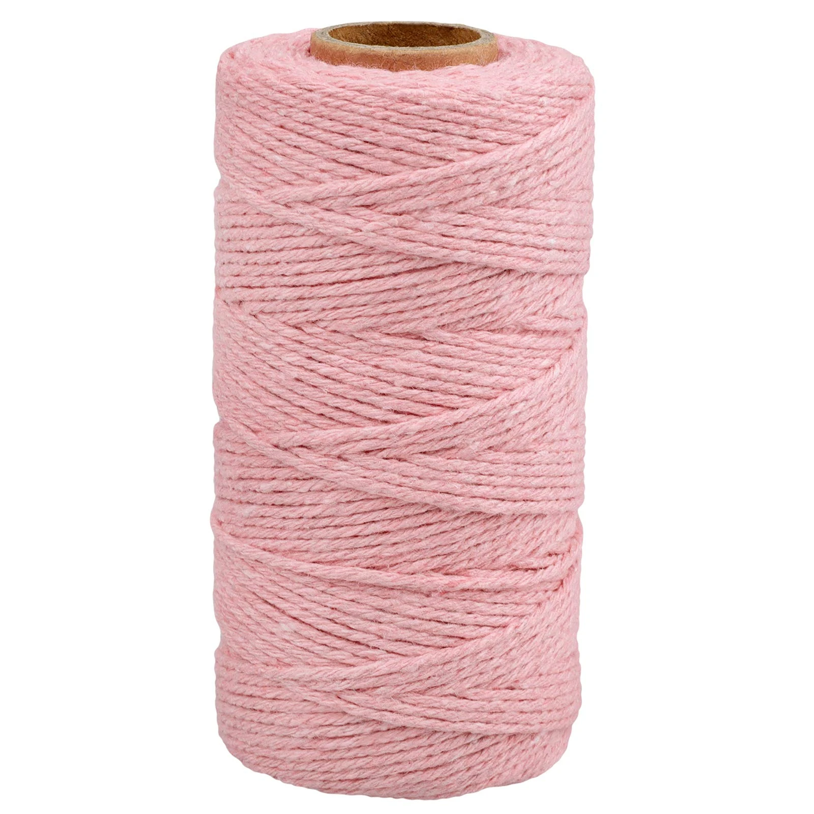 jijAcraft Pink Cotton String Twine, 2MM Cotton String for Crafts, 100M Handicrafts Twine for Crochet, Decorative Cord for Arts & Crafts/Decoration/Packing Cord