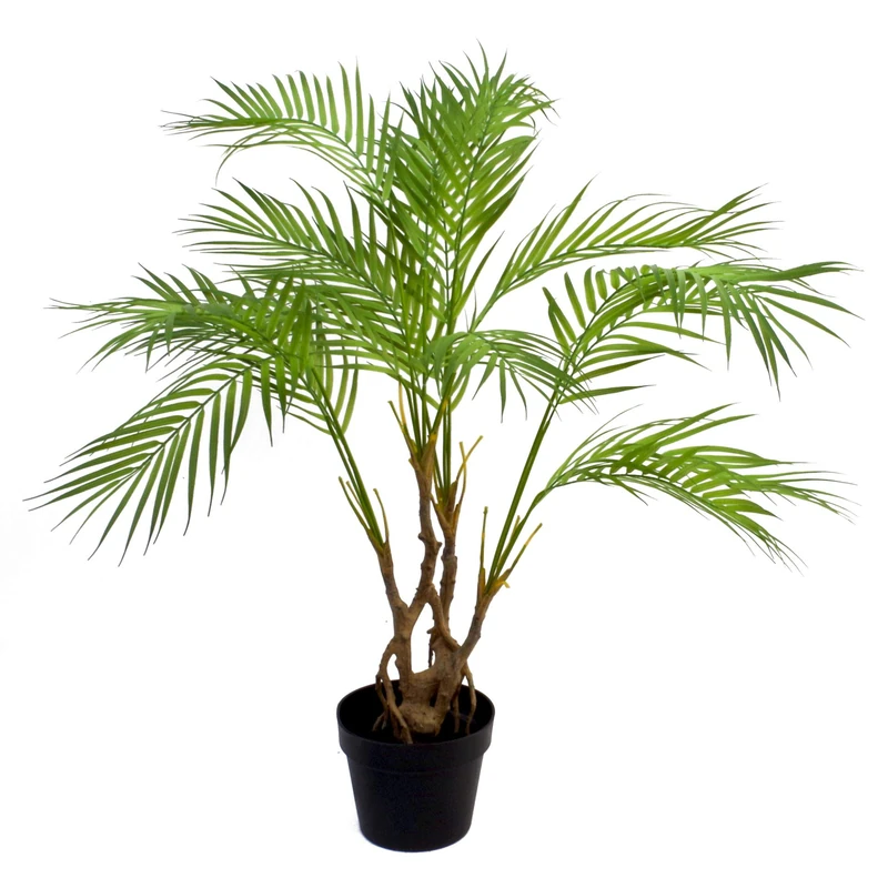 Leaf Large Realistic Artificial Palm Tree, Mixed Materials, Green, 90cm