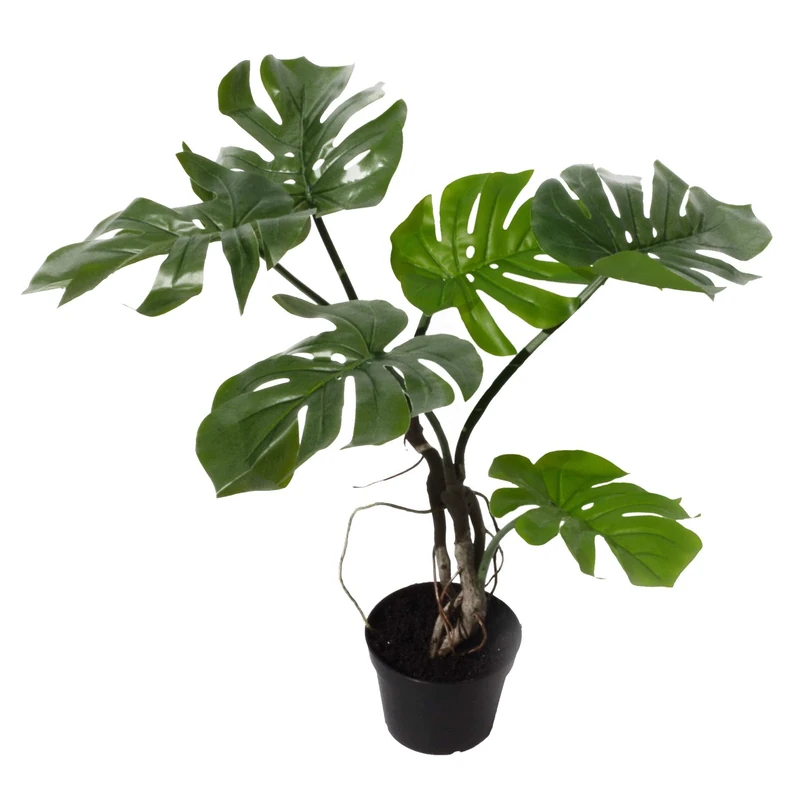 Leaf LEAF-7538 60cm Artificial Twisted Stem Plant, Monstera Vine