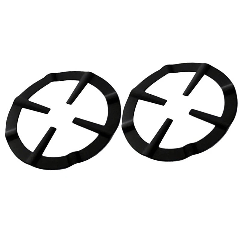 DOITOOL 2PCS Gas Ring Reducer Gas Range Burner Grate Pan Holder Stand Stove Rack Milk Pot Holder for Gas Hob (Black)