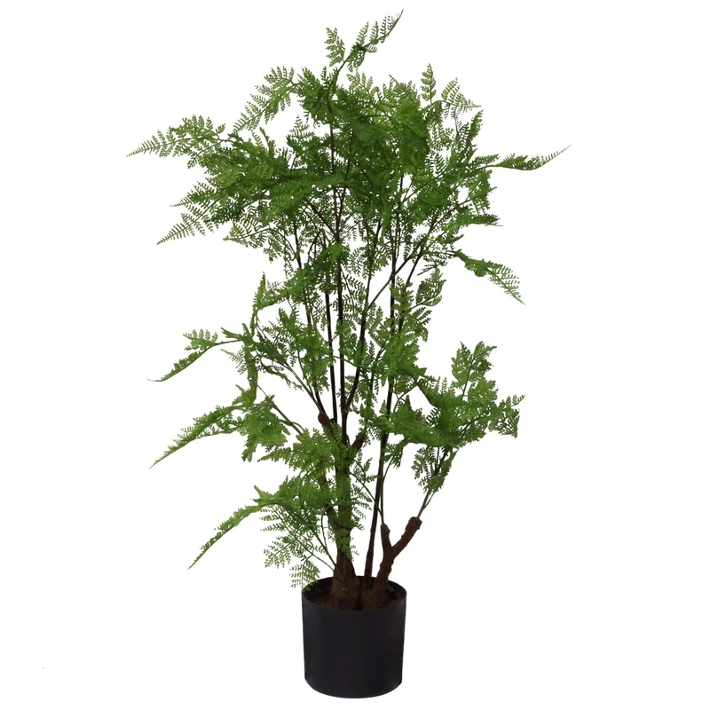 Leaf Artificial Realistic Natural Look Pot, Moss Fern Medium, 90cm - Image 1