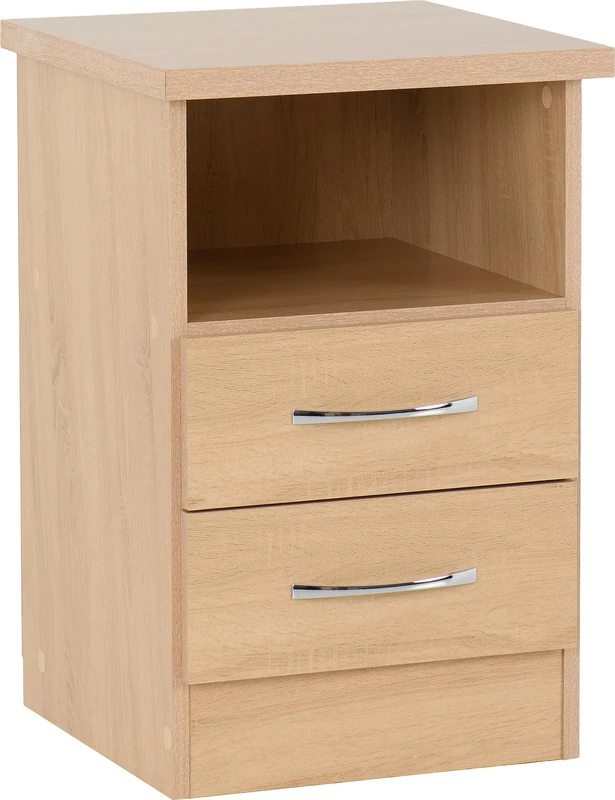 Seconique Nevada 2 Drawer Bedside in Sonoma Oak Effect