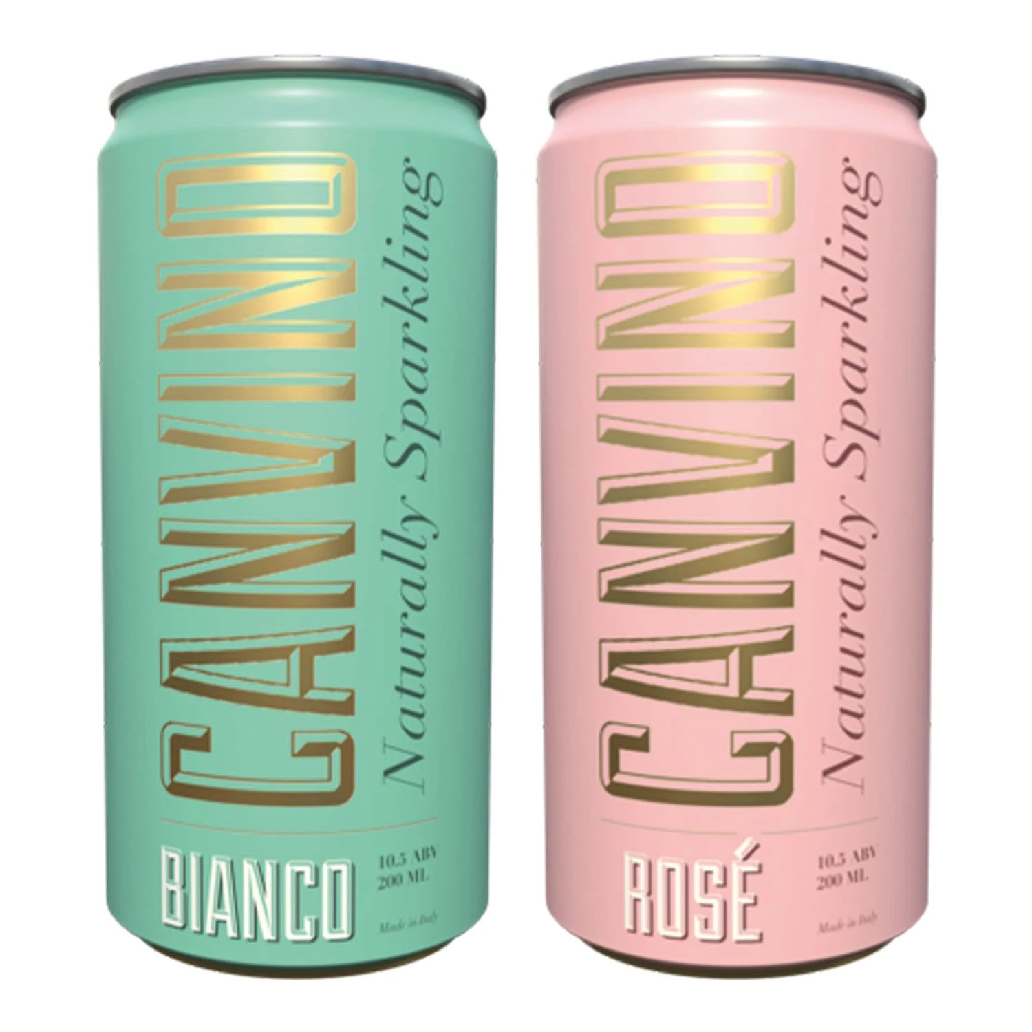 Canvino Mixed Pack | Bianco/Rosé | Sparkling Italian Wine | All Natural & Vegan Friendly | 100% Recyclable Aluminium Can | 12 x 200ml | Made in Italy |