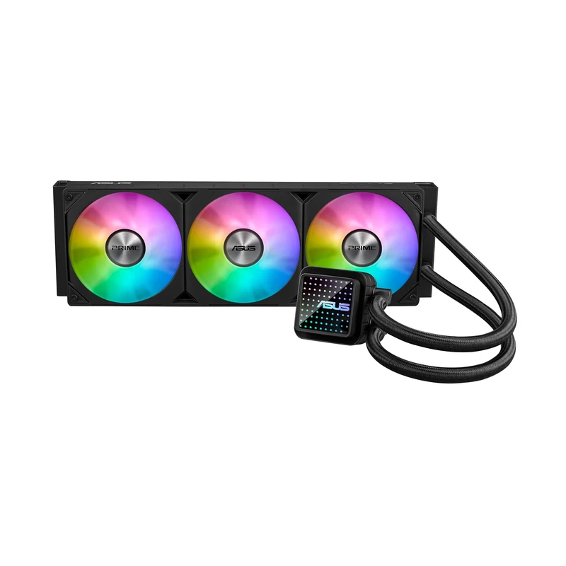 ASUS Prime LC 360 ARGB, All-in-One CPU Liquid Cooler with CPU Contact Zone and Finned Channels, Water Block with Infinite Mirror Lenses and ARGB Fans