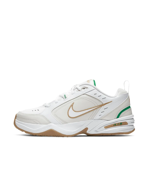 NIKE Men's Monarch 4 Sneaker, White Metallic Gold Phantom Lucky Green, 5.5 UK