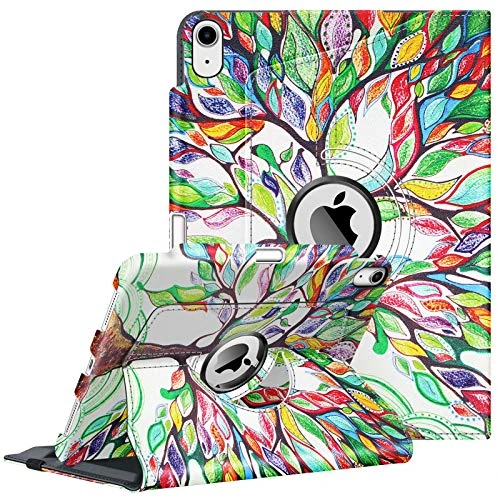 Fintie iPad Air 4 11 inch 2020 Case with Pencil Holder [Stand 2nd Generation] - 360 Degree Rotating Stand for iPad Air 4th Generation, Love Tree