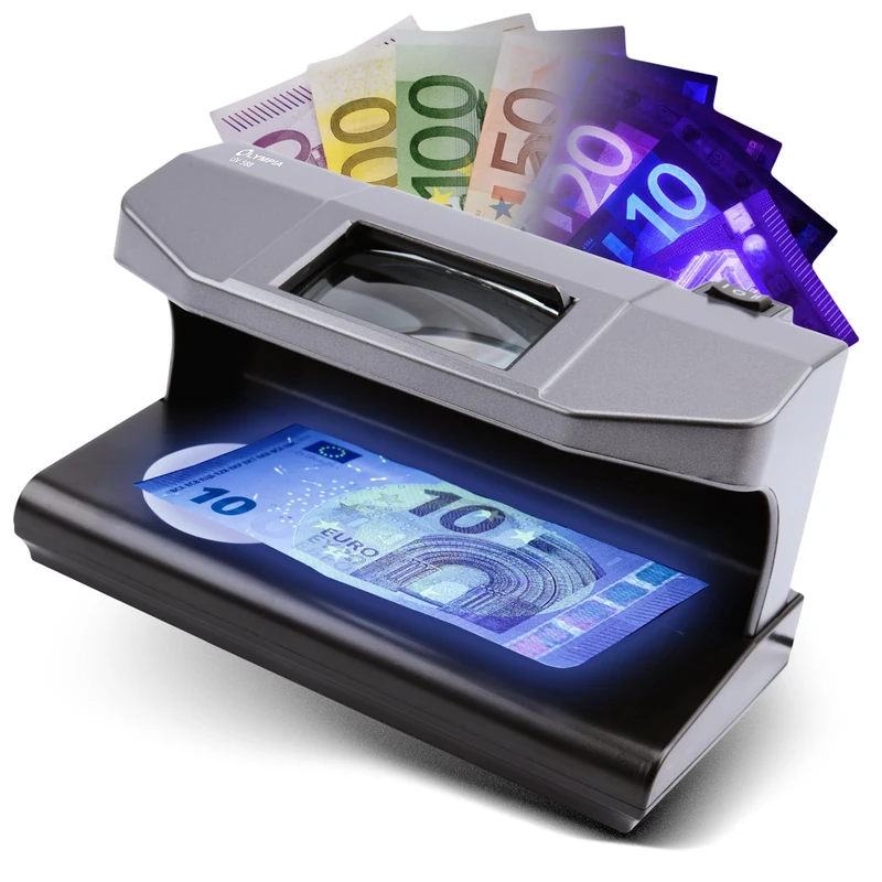Olympia UV 588 Banknote Detector, UV Lamp, Counterfeit Checker with Magnetic Sensor, Money Checker for Banknotes, Counterfeit Currency Detection, Banknote Checker LED Technology, Money Checker Machine
