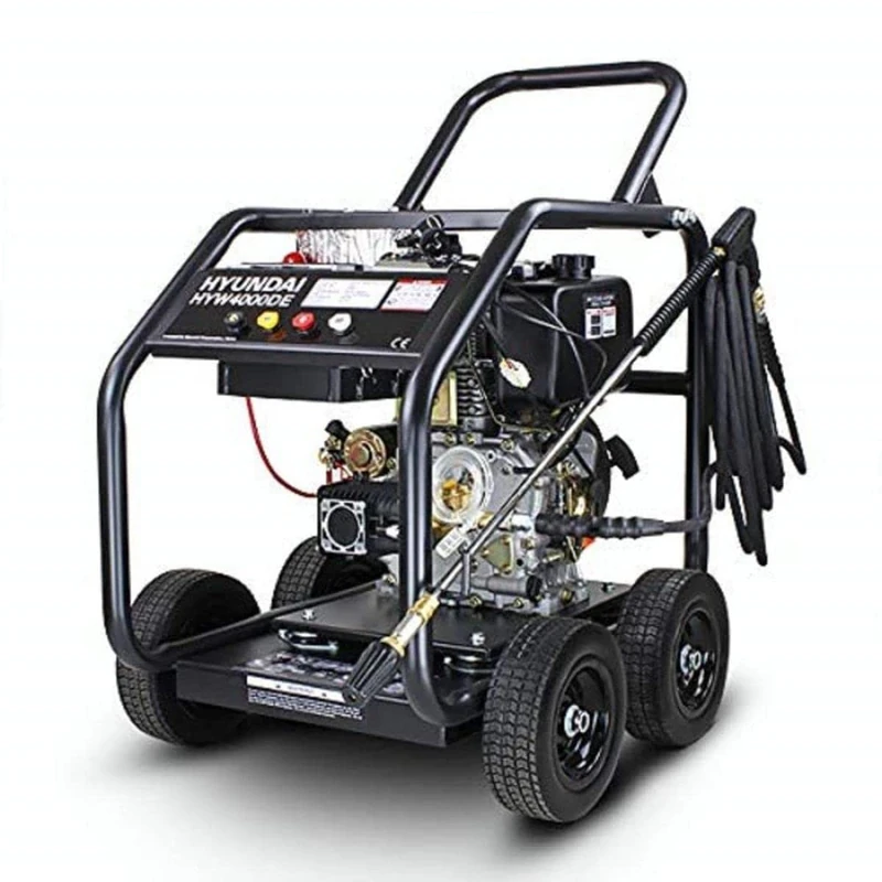 Hyundai HYW4000DE Industrial Diesel Pressure Washer, 4000psi/15L with Electric Key Start, Heavy Duty Power Cleaner for Industrial, Agricultural and Commercial Use