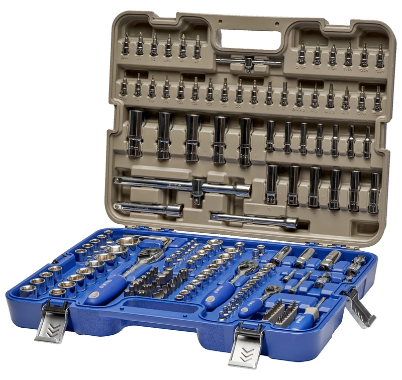 IRIMO 172-Piece 1/4"-3/8"-1/2" Hexagonal Chrome Finish Fastener Set