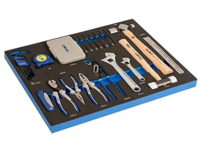 IRIMO Foam Tooling Pack: Punching Cutting Measurement Pliers Bits 87 Pieces