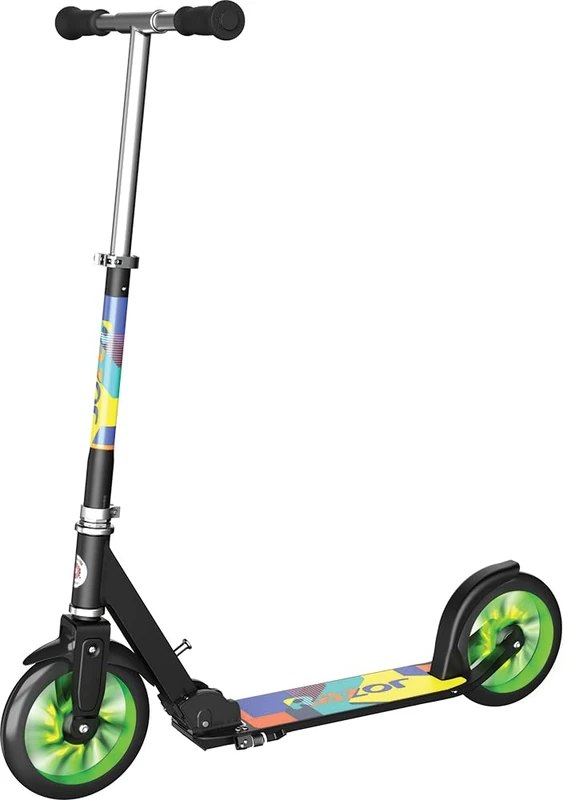 Razor A5 Lux Light Up Kick Scooter – Foldable, Adjustable handlebars for Kids 8+