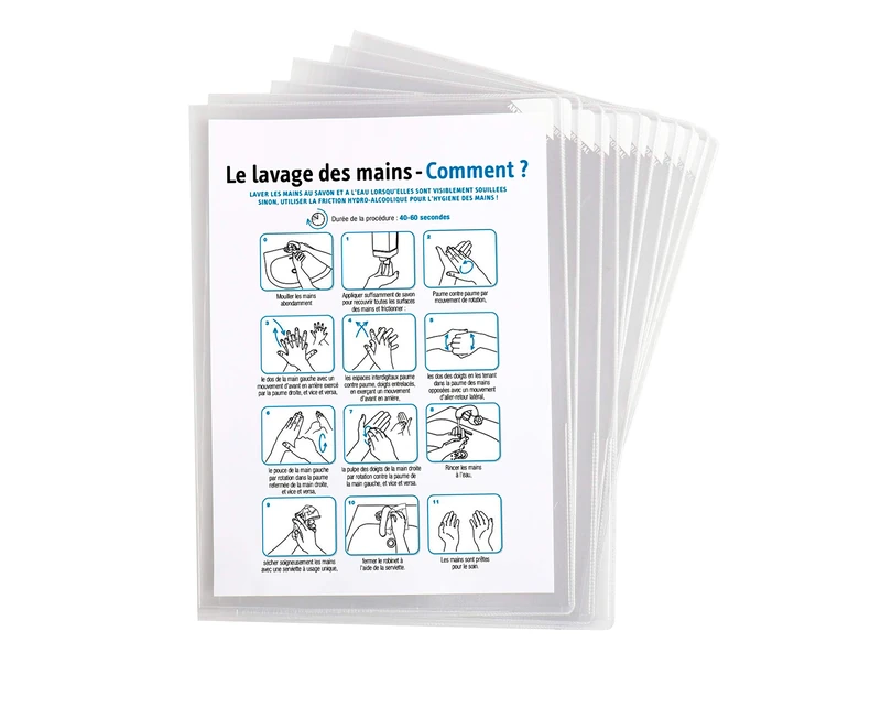 Tarifold Fr 194778 - Pack of 25 Kang A4 Antimicrobial Corner Pockets Destroys 99.99% of Germs. Extra Strong Large Capacity. Office, School, Hospital. Pack of 25