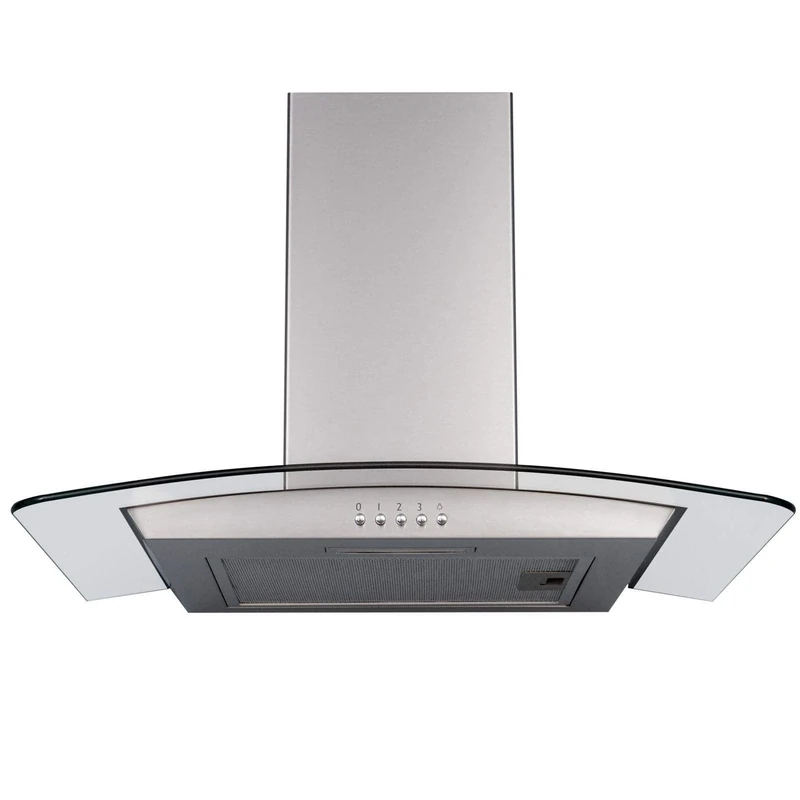 SIA 60cm Curved Glass Stainless Steel Chimney Hood - LED & Telescopic
