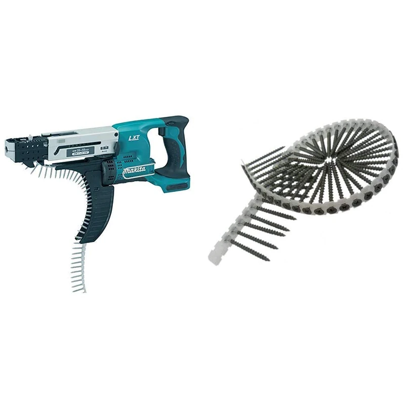 Makita DFR550Z 18V Li-Ion LXT Auto-Feed Screwdriver - Batteries and Charger Not Included & F-31140 Collated Screwstrips