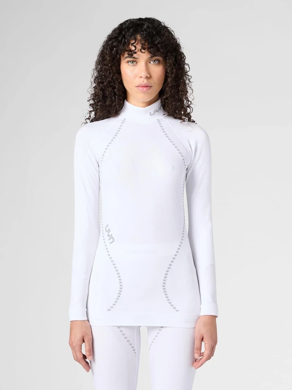 UYN U100035 AMBITYON UW LG_SL TURTLE NECK T-shirt Women's Optical white/white/pearl grey M - Image 1