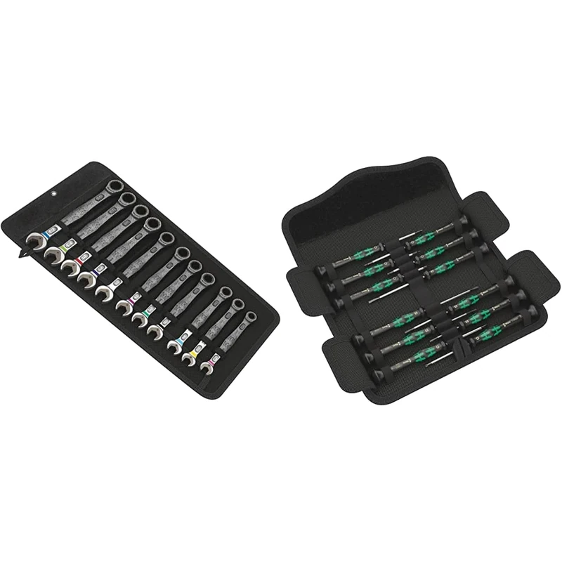 Wera Joker Combination Ratchet Spanner set Metric, 11pc, 05020013001 & 73675 Kraftform Micro Precision Screwdriver Set, 12 Pieces