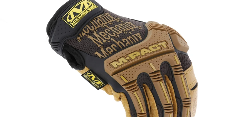 Mechanix Wear - Leather M-Pact Gloves (X-Large, Brown/Black)