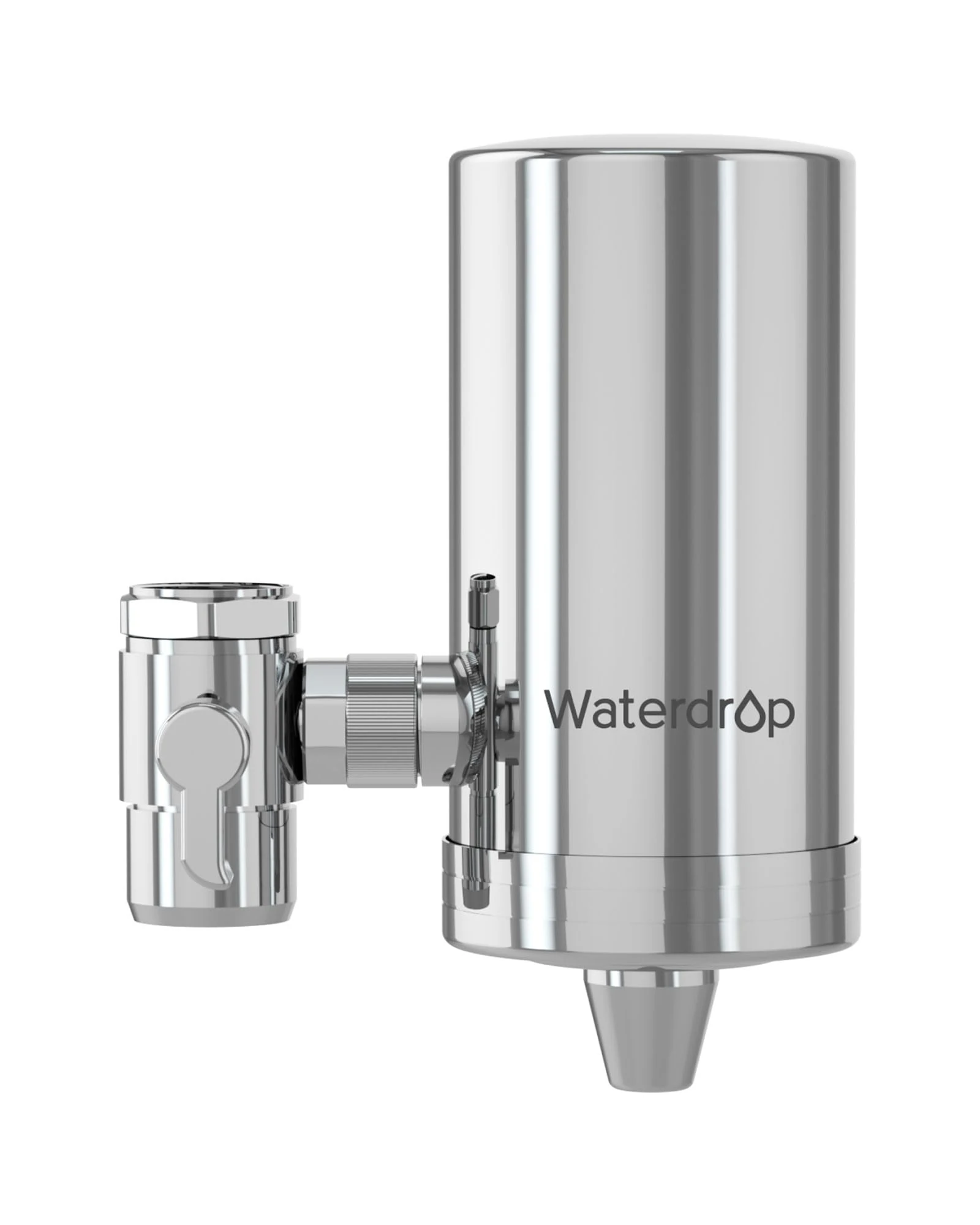 Waterdrop Water Filter Tap, Stainless-Steel Water Filter for Tap, Water Tap Filter Reduces Chlorine, Odor and Bad Taste - Only Fit Standard Faucets (1 Filter Included)