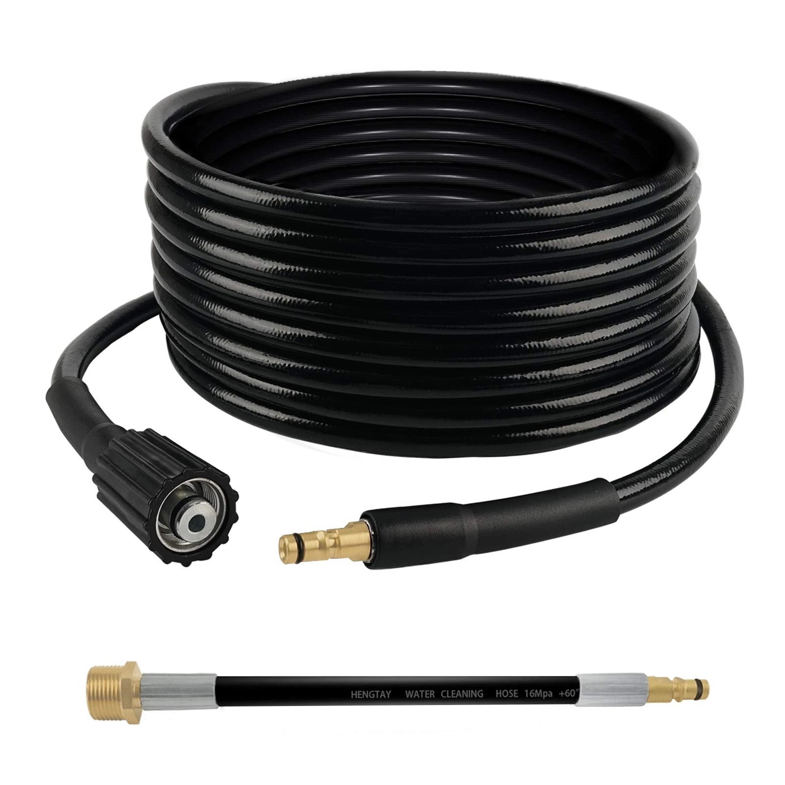 DERASL 6M Replacement Hose with M22 Female Connector, Screw on The Quick-Connect Adapter for Kärcher High Pressure Washer K2 K3 K4 K5 K6 K7, Screw-on Adapter for Easy Installation
