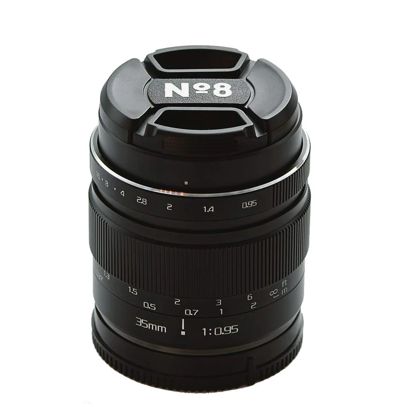 No8 35mm f095 Manual Lens, Compatible with MFT Frame, Extremely Bright, Excellent Bokeh for Portraits, Street and Food Photography