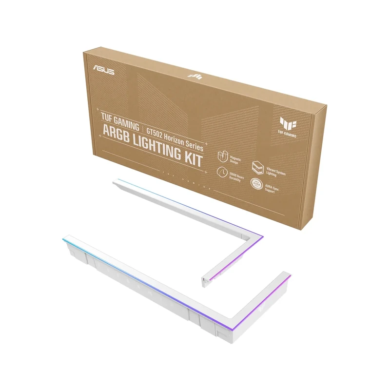 ASUS TUF GAMING GT502 HORIZON ARGB LIGHTING KIT WHITE, ARGB Lighting Kit Compatible with GT502 Horizon, Easy Installation, Up to 20000 Hours Life, Compatible with Aura Sync, White