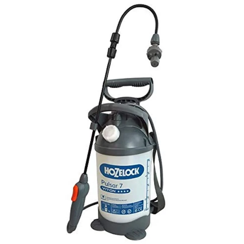 HOZELOCK - Pressure Sprayer Pulsar Viton 7L : Ideal for Strong Treatments (Wood, Diy...), Viton Seals, Combines Practicality, Safety and Comfort, Separate Carrying Handle, Multi-jet Nozzle [5311 0000]