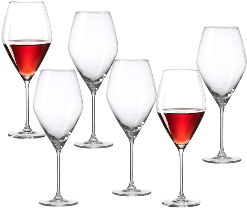 Ritzenhoff & Breker Salsa Red Wine Glasses Set of 6 470ml Glass - Image 1