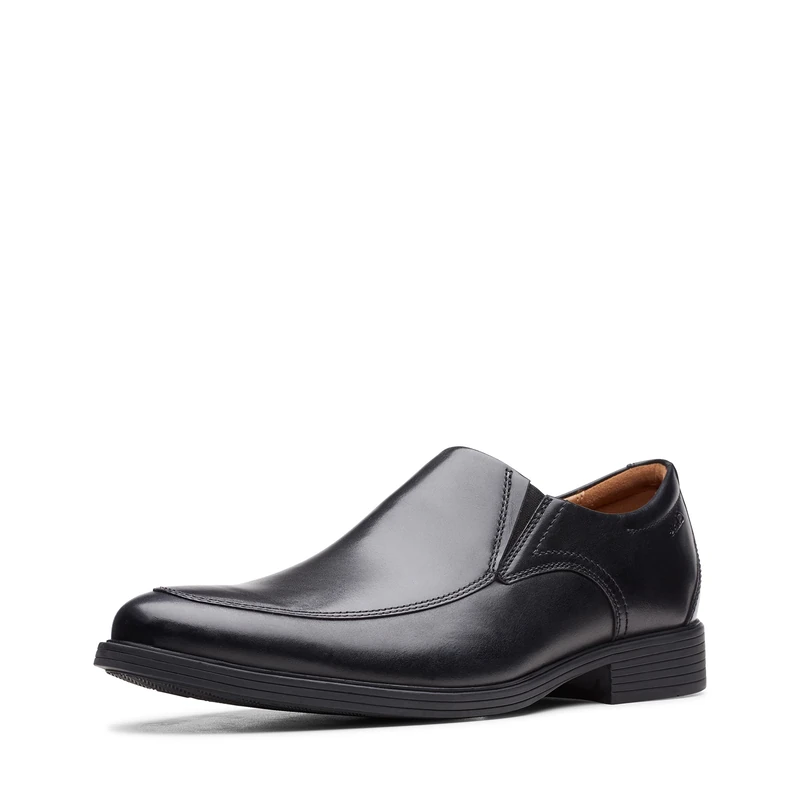 Clarks 261529168 Men’s Loafer, Black Leather, 5.5 UK Wide