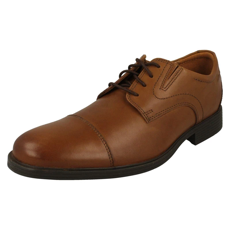 Clarks Men's Whiddon Step Loafer, Dark Tan Lea, 10 UK