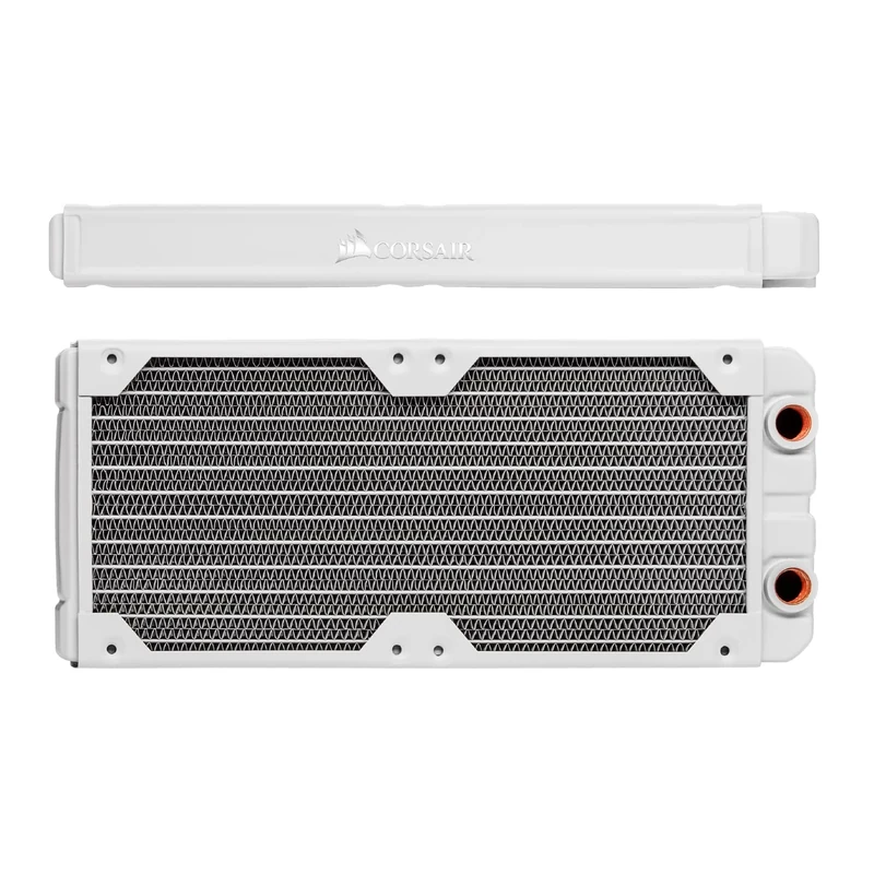 CORSAIR Hydro X Series XR5 240mm Water Cooling Radiator - Dual 120mm Fan Mounts - Premium Copper Construction - Easy Installation - White