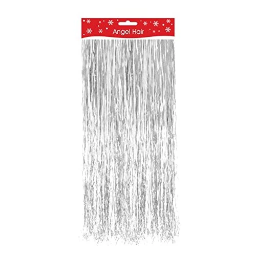The Home Fusion Company Christmas Xmas Decoration Angel Hair Tinsel Lametta White Red Silver Gold