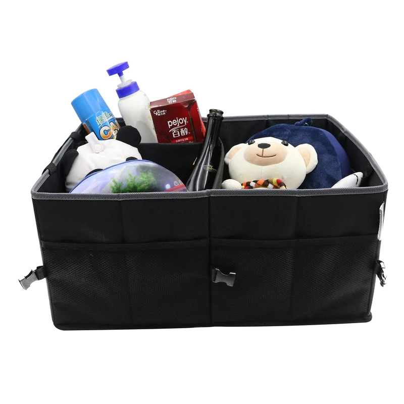 FH GROUP FH1141GRAY Collapsible Multi-Compartment Trunk, Cargo Car, Gray Storage Organizer - Image 1
