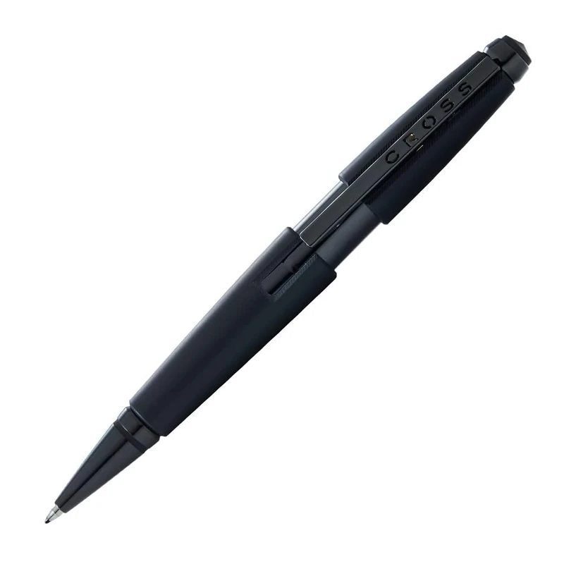 CROSS Edge Rollerball Pen with Medium Line Width Black Refillable with Premium Gift Box Matte Black