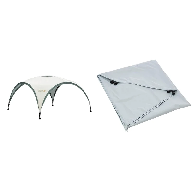 Coleman Gazebo for Garden and Camping, Sturdy Steel Poles, Large Event T & Sunwall, Sun Protection UV Guard