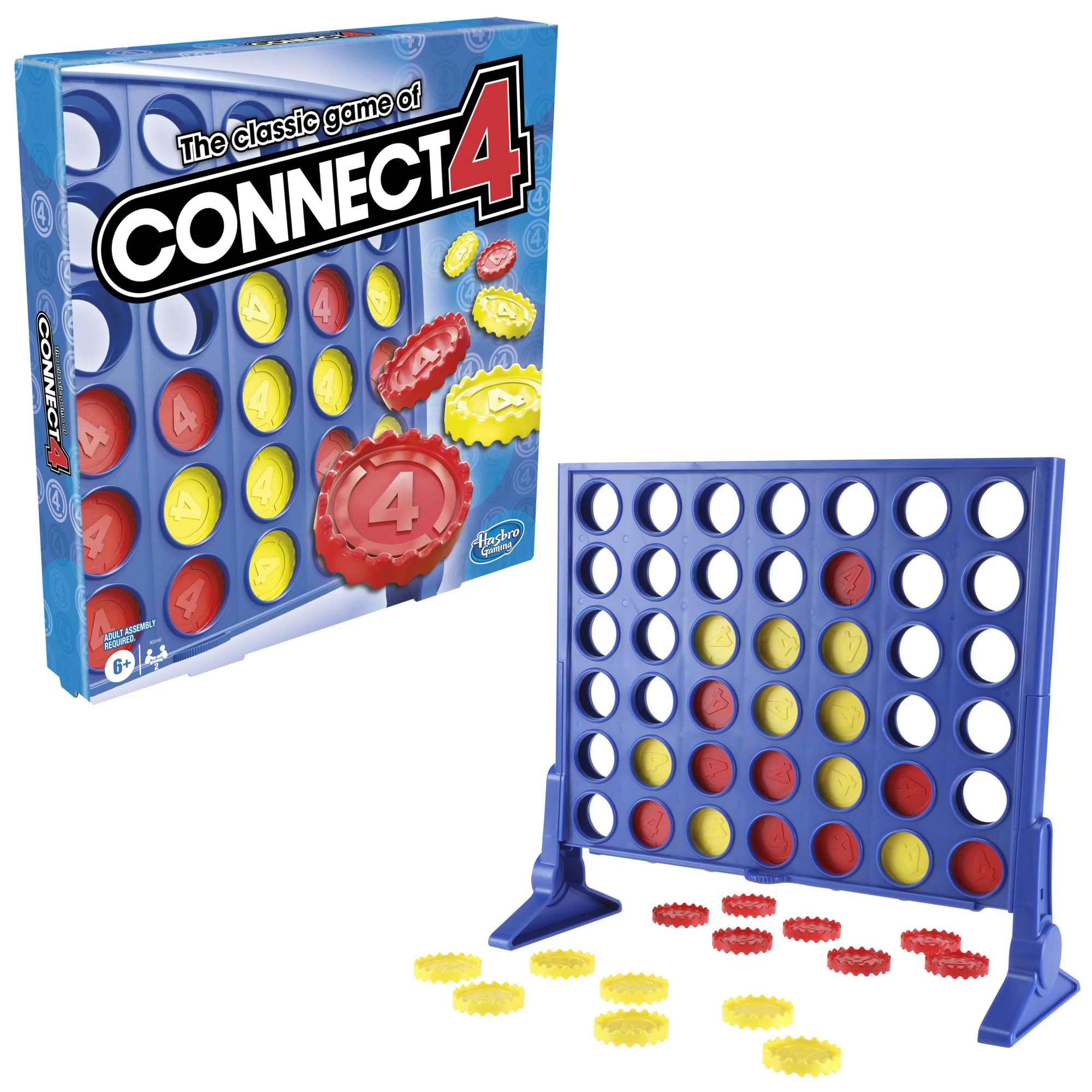 Connect 4 Strategy Board Game, Games for Kids Aged 6+, 4 in a Row