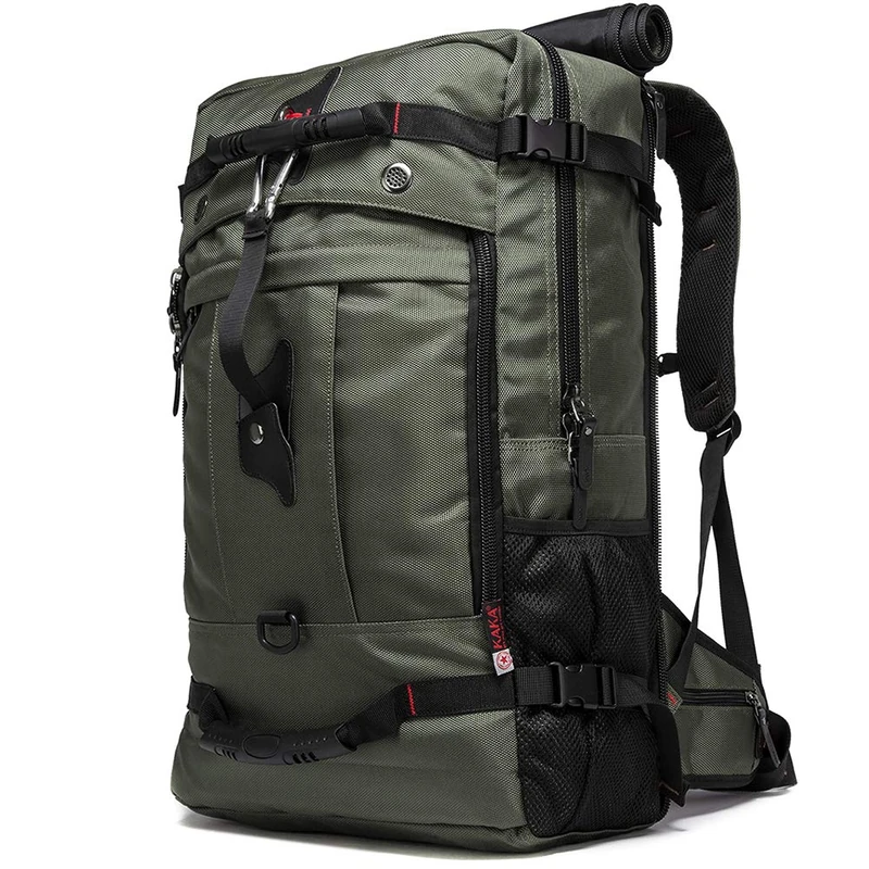 KAKA Travel Backpack, Carry On Backpack Durable Convertible Duffle Bag Fit for 17.3 Inch Laptop for Men and Women (Green S)