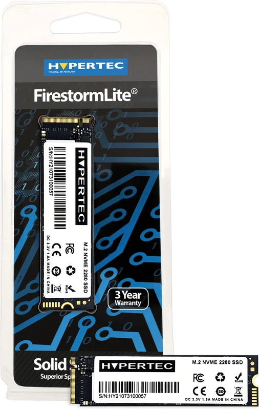 Hypertec FirestormLite 2TB M.2 2280 NVMe PCIe Gen 3x4 SSD; M keyed