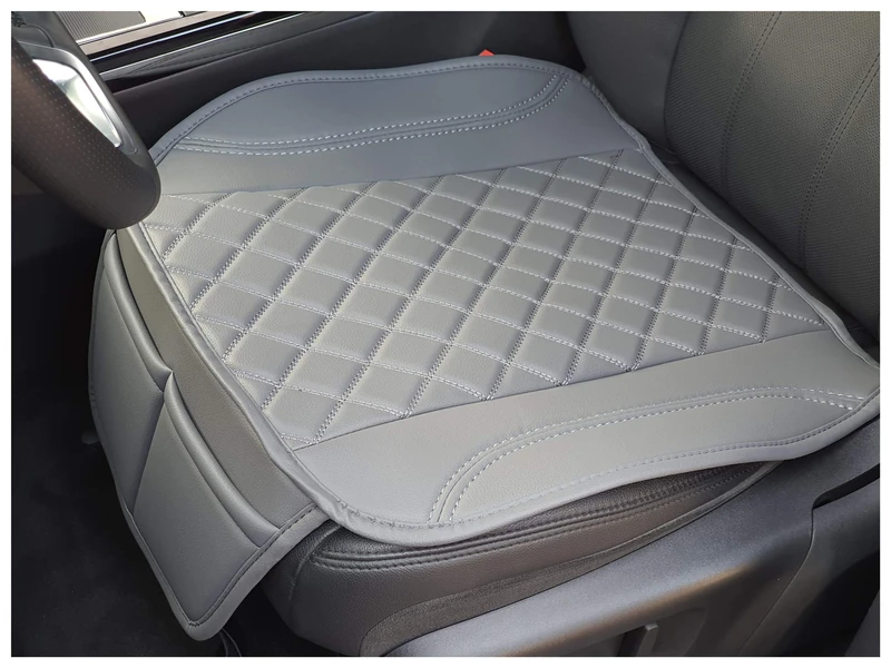 BREMER SITZBEZÜGE OT409 Faux Leather Seat Cover Compatible with VW Jetta Seat Cushion in Faux Leather Grey