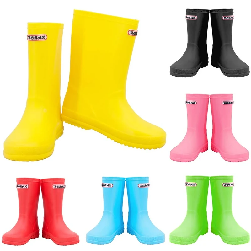 Zorax Kids Yellow Waterproof Rain Boots - UK11 EU29 Wellies - Image 1