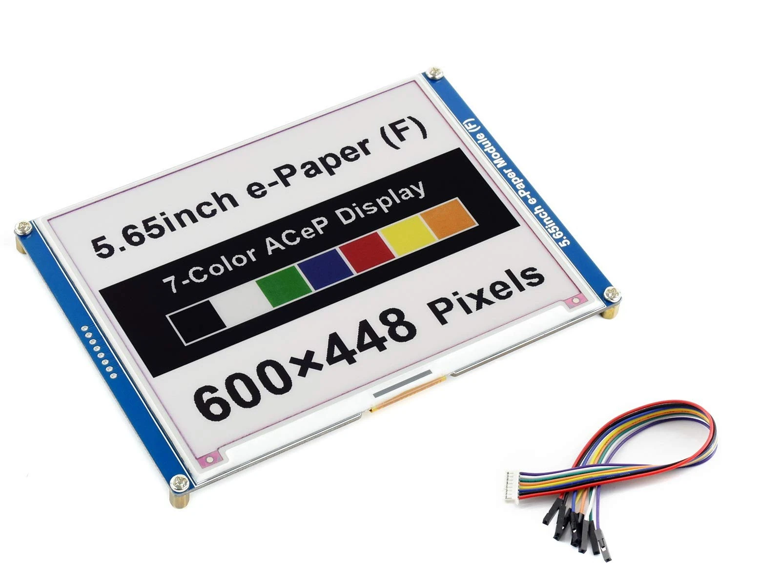 waveshare 5.65inch E-paper Display Module 600×448 Pixels Colorful ACeP 7-Color E-Ink Display eink Screen epaper for Raspberry Pi 4B/3B+/3B/2B/Zero/Zero W/Zero WH,Jetson Nano,STM32,Arduino