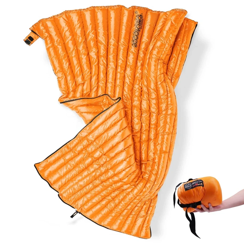 ZOOOBELIVES Ultralight Backpacking 32-50F Down Sleeping Bag - 27oz Ultra Compact 650 Fill Power Envelope Sleeping Bag for Hiking, Camping and Backcountry, Lightweight and Compressible – Alplive T400