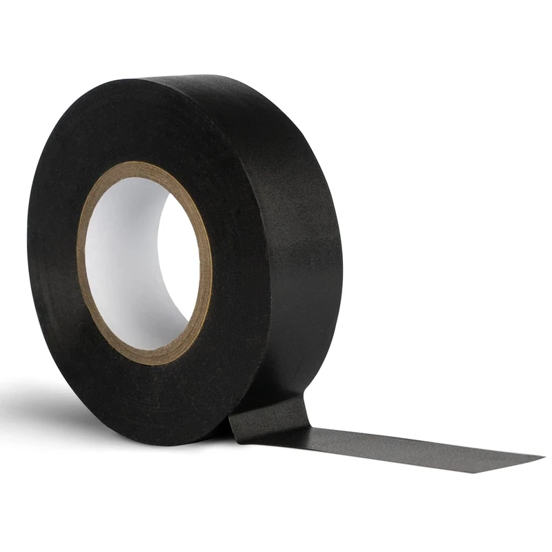 Black Electrical Tape Waterproof Heat Resistant Tape 20m x 19mm - Strong Heavy Duty, Sticky, PVC Electric Insulation Tape for Wires, and Cables (Pack of 1)