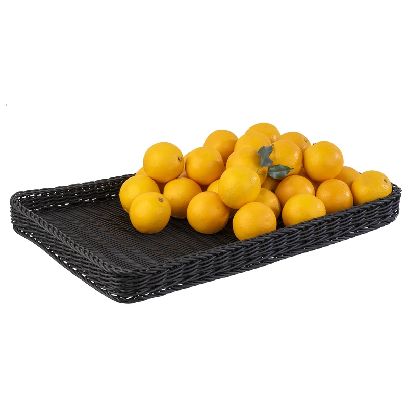 APS 50918 PROFI-LINE Polypropylene Baker Basket, 60cm Length, 40cm Width, 5cm Height, Black