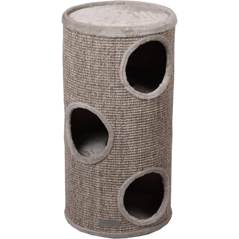 Flamingo SCRATCHING BARREL GRETA GREY M 36x36x70CM