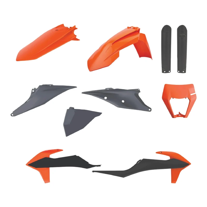 POLISPORT 91040 - Polisport Enduro Plastic Replica Kit for Those Looking for OEM Quality for KTM Motorcycles in Colour OEM