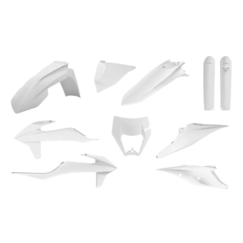 POLISPORT 91016 - Polisport Enduro Plastic Replica Kit for Those Looking for OEM Quality for KTM Motorcycles in White