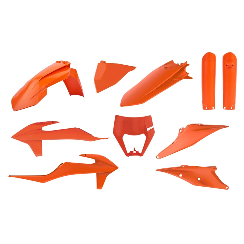 POLISPORT 91041 Polisport Enduro Plastic Replica Kit for Those Looking for OEM Quality for KTM Motorcycles in Orange