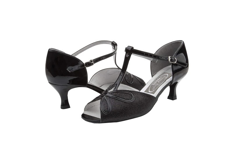 Freed of London Women's Neptune Dance Shoe, Black, 8 UK Wide